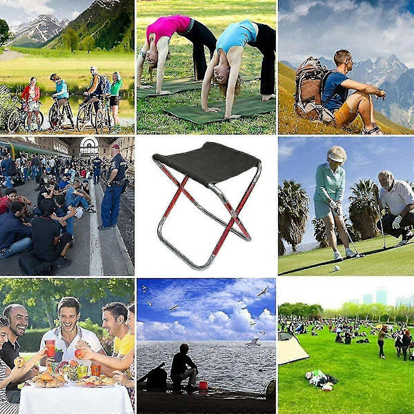 Camping Foldbar Stol Mini Udendørs Sammenklappelig Slacker Stole Sæde