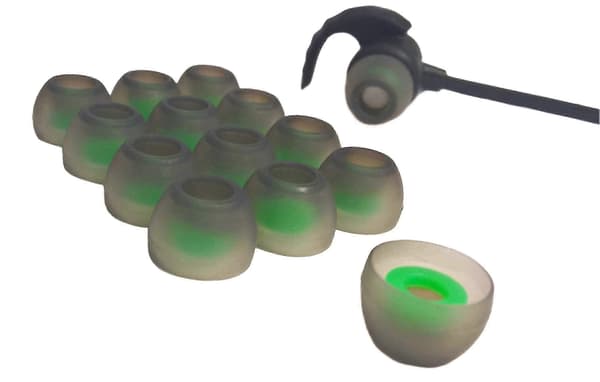 Silikon Ørepropper 7 Par Silikon Øreputer In-Ear Erstatningsørepropper, 4.5mm Grønn