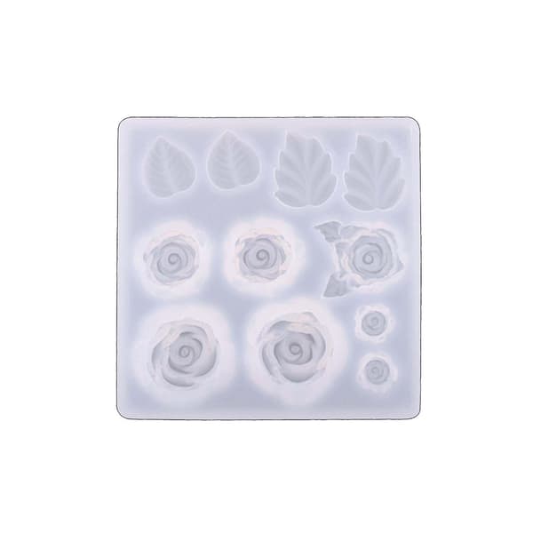 Smykker Epoxy Silikone Støbeforme Blomster Blade Resin Øreringe Forme-fg