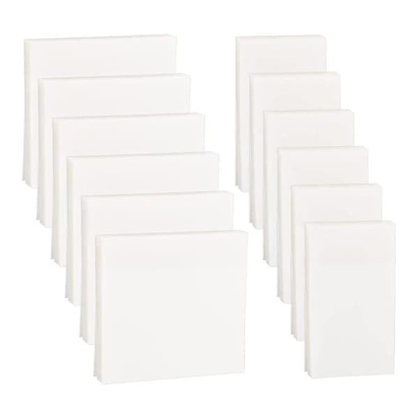 12 pakker 600 ark transparente notater, klare notater vanntette - klistrelapper for annotering