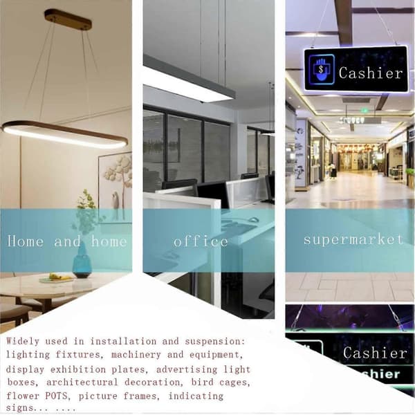 Justerbar Bildeopphengingswire, 2m*1,5mm 2,0m Rustfritt Stål Wiretau for