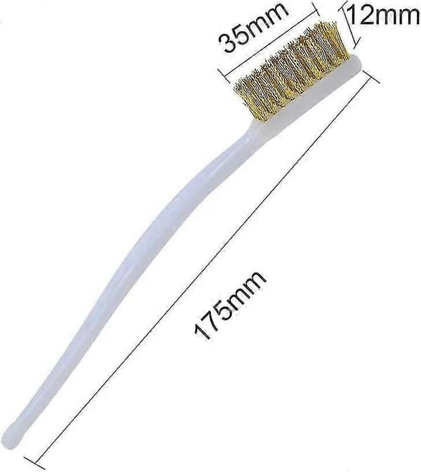 2 STK Messing Trådbørster, Mini Rengøringsbørste Mod 3D Printer Svejse Støv, Hvid