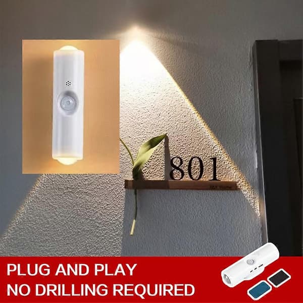 USB bevegelsessensor LED smart lys med bevegelsessensor, energibesparende automatisk bryter, egnet for garderobeskap.