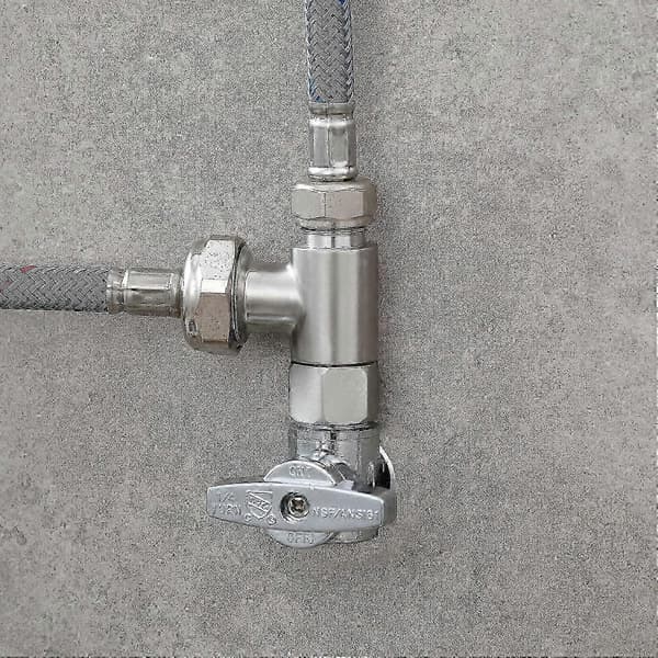 3-vejs 3/8\" og 1/2\" 3-vejs Adapter T-forbindelse Rustfrit Stål 3/8\" Vandledning T-fitting Børstet Nikkel