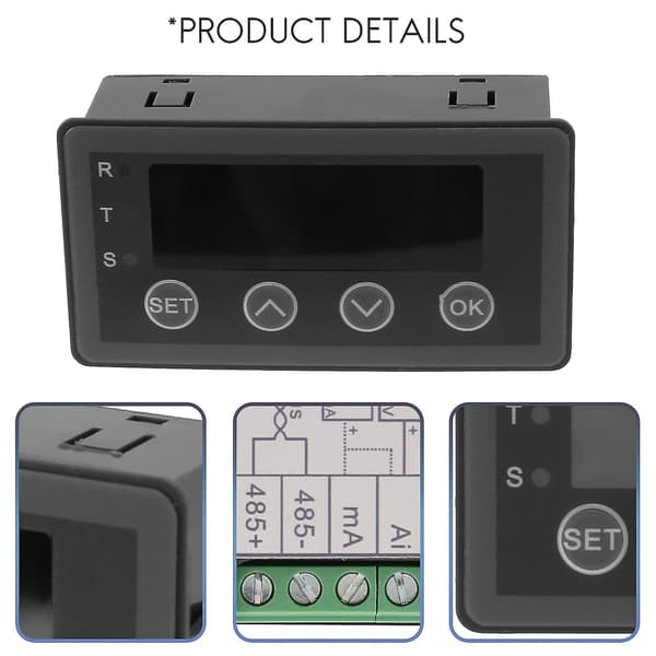 Digitalt Display Meter 0-10v 0-20ma 2-10v 4-20ma Analog Input Display Tabel Digitalt Display Hoved Wit