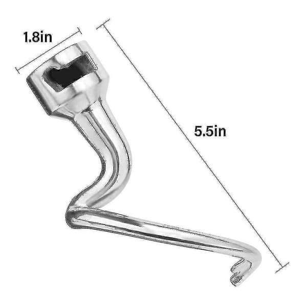 Dejkrog Udskiftning Kompatibel Med Kitchenaid Røremaskine, Rustfrit Stål K45dh Dejkrog Comp