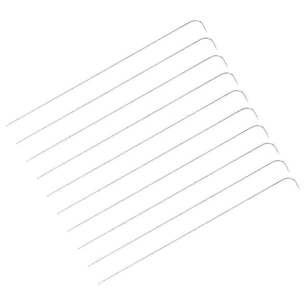 10 Stykker 15 cm Buet Perlenål Rustfrit Stål Perlespindernål Snornål til Spinding