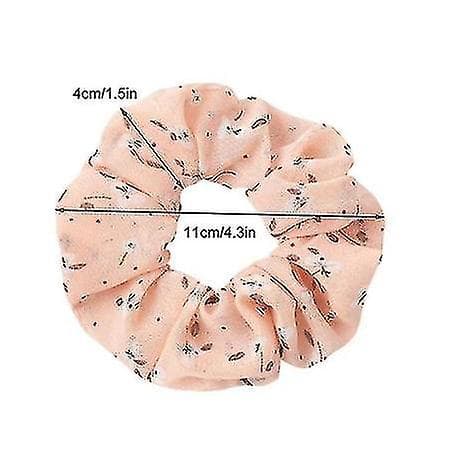 Mode Hårtilbehør Kvinder Scrunchie Hestehaleholder Blomster Scrunchies Pakke