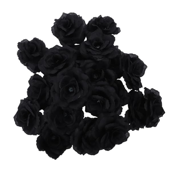 20 stk. Sorte Kunstige Silkeblomster til Fest Bryllup Hus Kontor Have