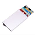 Pop-Up Kortholder - Aluminium Hus - (RFID Sikker) Sort silver
