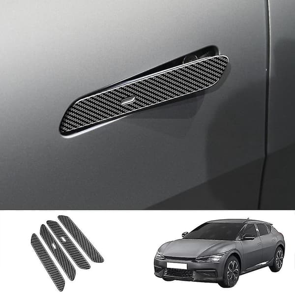 4 stk. ABS Karbonfiber Utvendig Side Dørhåndtak Deksel For Ev6 Gt 2021 2022