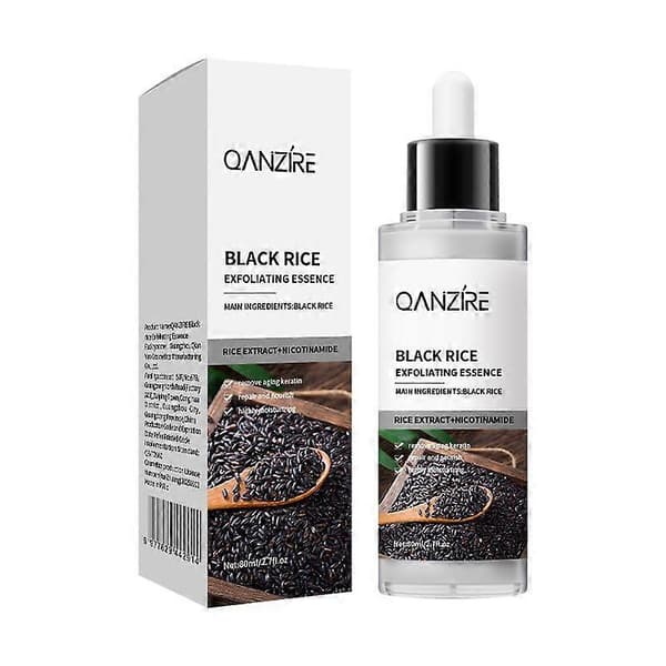 Sort og hvit ris peeling ampulle, eksfolierende ampulle peel shot glød hvit ris peeling ampulle, myk eksfolierende ansikts- og kroppsskrubb døde hudceller 1pc