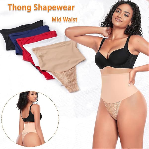2025 Seneste Model Mavekontrol G-streng Shapewear til Kvinder Medium Højtaljet Krop
