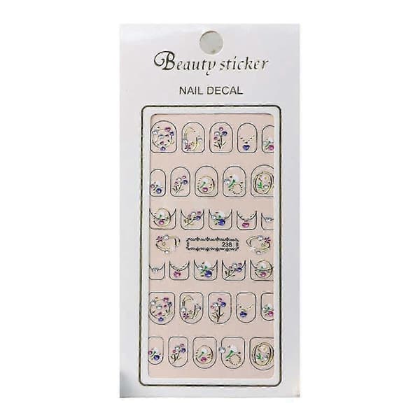 2025 Seneste Model 3D Bronzering Imitation Diamant Negle Sticker Neglekunst