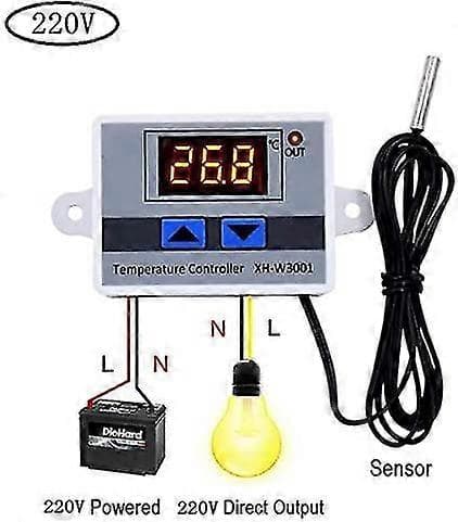 220V Digital Termostat Temperaturregulator Køling og Varmestyring