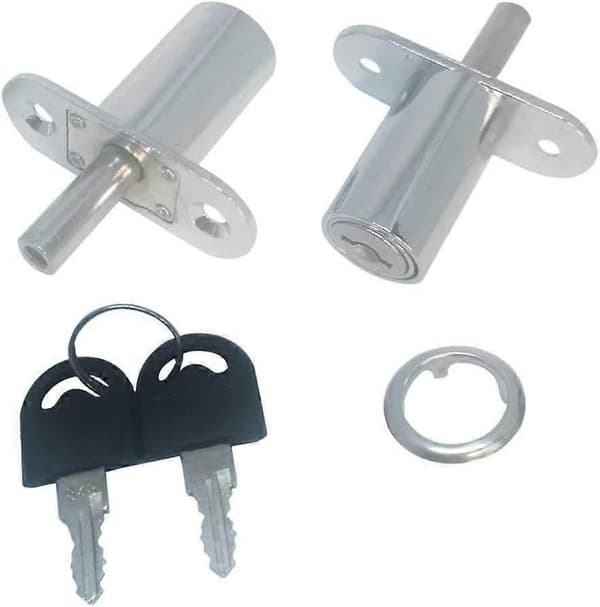 Cylindrisk Längd 32 mm Tryckkolvlås Skjutbart Skåplås (2-pack)