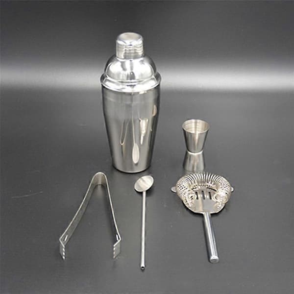5 i 1 750 ml Cocktail Shaker Mixer Bartender Bar Sæt Kit Værktøj i rustfrit stål
