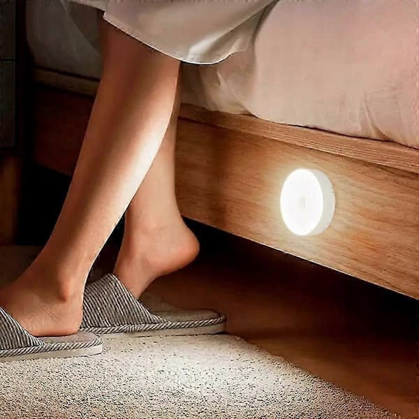 6x Trådløs Nattlampe 6000k USB LED Lampe Med Bevegelsessensor Magnet
