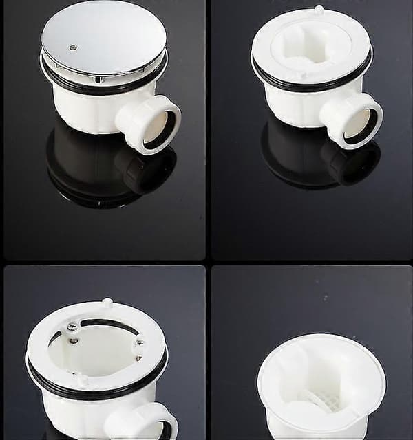 Slukpropp for dusjkarhull diameter 90 mm forkrommet ABS-skall redusert behov