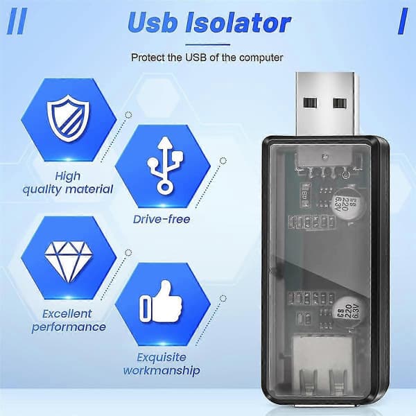 ADUM3160 USB-isolasjonsmodul USB til USB spenningsisolasjonsmodul Støtter 12 Mbps, brukes til å isolere støy i kretsystem