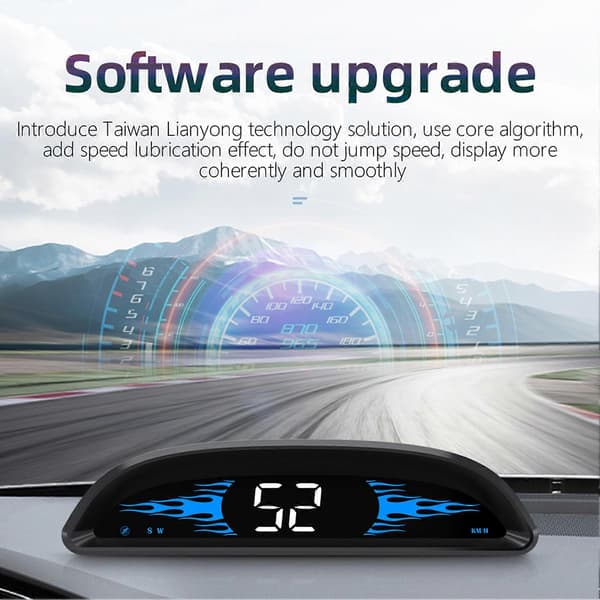 G2 Head Up Display Multifunksjonell Sensitiv LCD-skjerm Inclinometer Bilnivåsensor HUD for ATV
