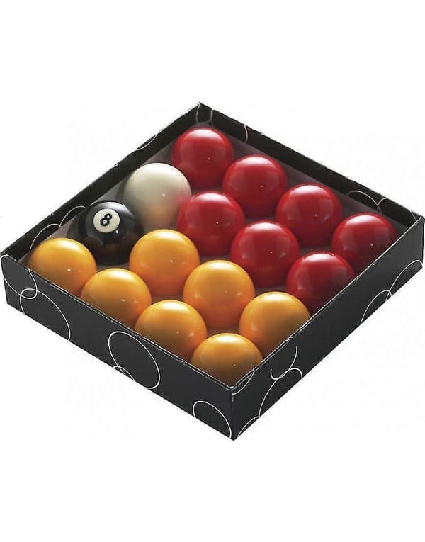 PowerGlide Classic Standard Röda och Gula Poolbollar 47,5mm - Förpackade