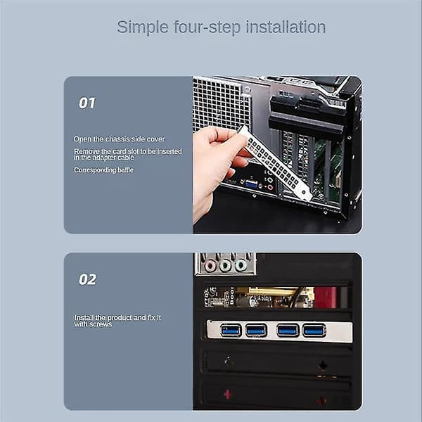 19/20pin til USB3.0 Adapterkabel 5gbps 20p til USB3.0 4-port Bagpanelkabel Bundkort Konvertering