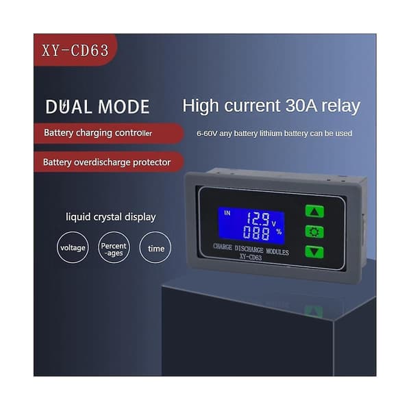 Xy-cd63 Cd63 30a Batteriladdningskontrollmodul Full Strömavstängningsskydd Underspänningsskydd
