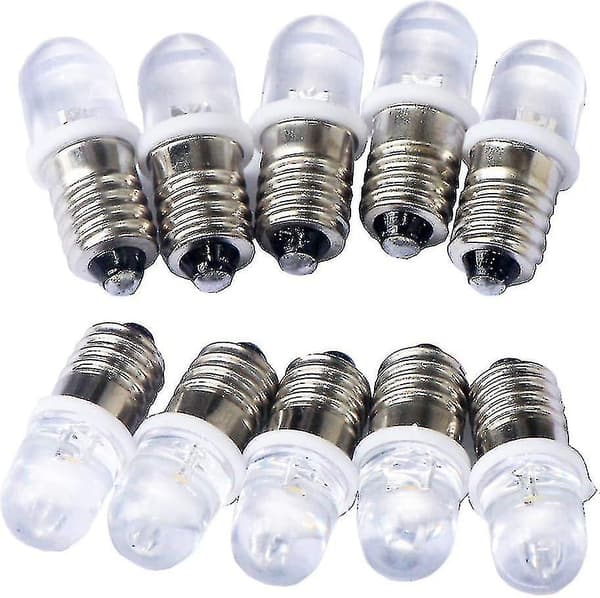 10 kpl E10 12V Spot LED-lamppua Lämmin Valkoinen