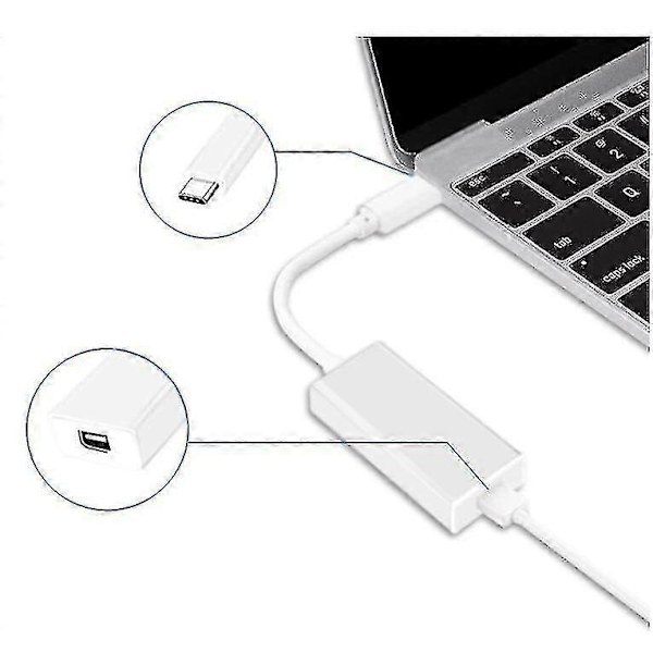 Thunderbolt 2 till 3 Konverteringskabel för Apple Laptops