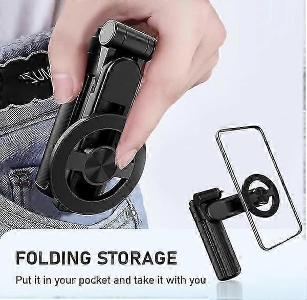4-i-1 Multifunksjonell Magnetisk Selfiestang, Universell 360° Rotasjon