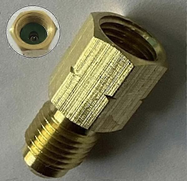R32 R454B Kølemiddel Messing Adapter, 1/4\" Hun til 1/4\" Han Omvendt Gevind