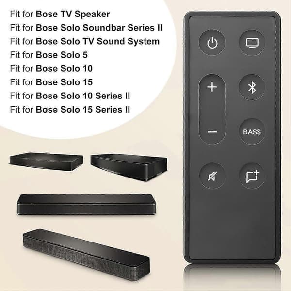 Erstatningsfjernkontroll for Bose TV-høyttaler/Solo lydsystem 2025-modell