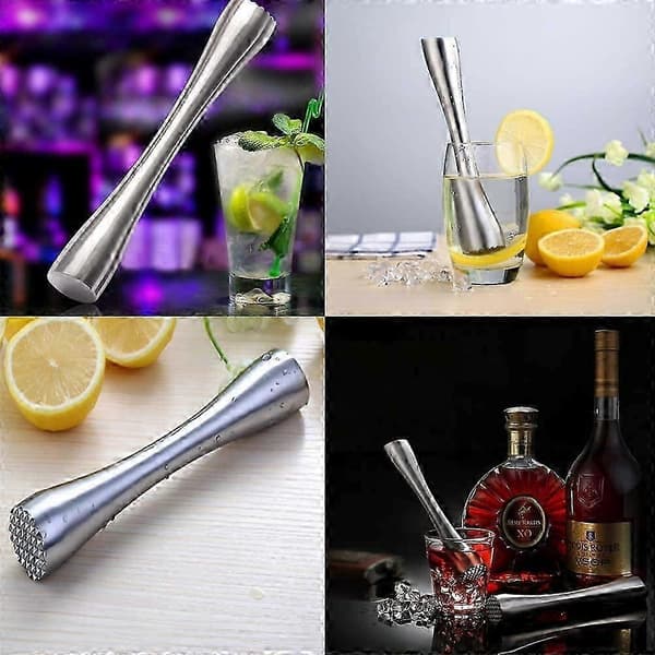 8\" Muddlare för Cocktails, Professionell Muddlare i Rostfritt Stål