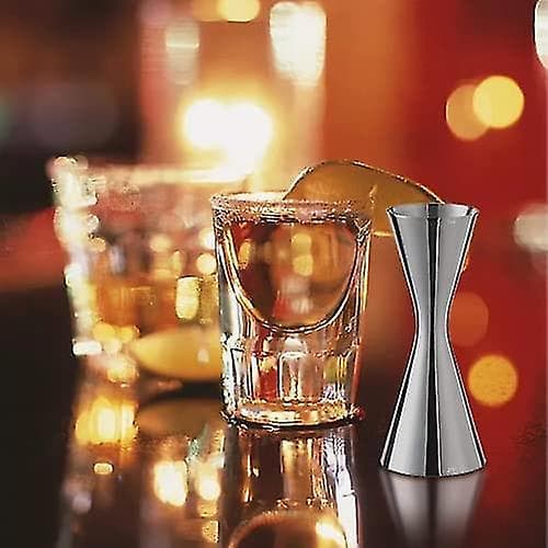 Cocktail Jigger i rustfrit stål, professionel bartender drikkevaremålekop med indbygget skala
