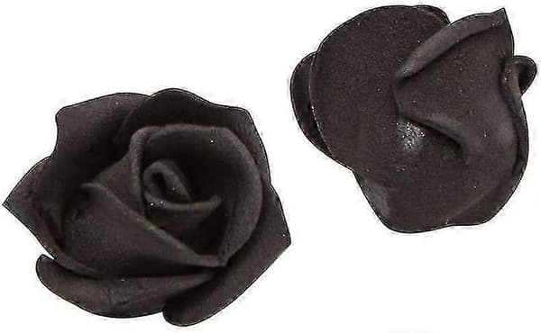 50 stk. sorte roser til håndværk, kunstige blomsterhoveder til dekoration 6,5 cm