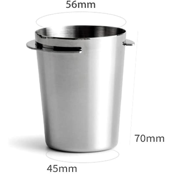 Kaffedoseringskop, Doseringskop i rustfrit stål, reservedel til espressomaskine (sort)