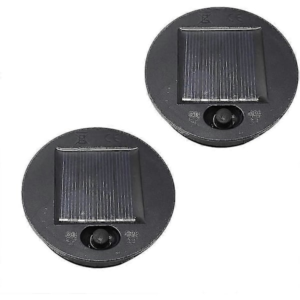 2 stk. solcellelys erstatninger premium LED solcellepanel lykt lokk lys