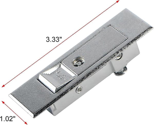 Elektriskt kamlås för skåpdörr, passar 4 mm tjock panel, tryckknapp