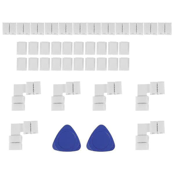 LED Lysbåndsforbindelser 4-polet RGB LED Lysforbindelser, Gapløse Forbindelser, L-formede Forbindelser til