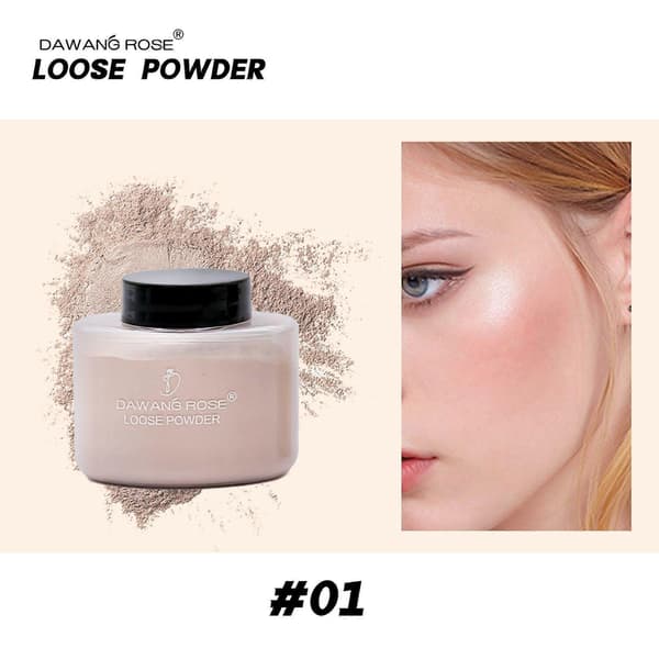 Løst bagepulver, makeup setting pudder, langvarig dækning, matterer og reducerer glans, langvarig makeup setting ansigtspudder K1