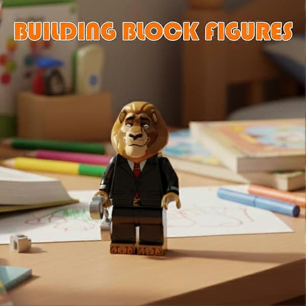 Zootopia tecknad byggklossfigurset (8 delar)