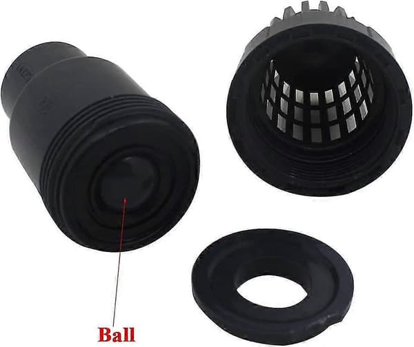 Fotventil backventil med kulventil, 25 32 40mm silventil, pvc-pump (Innerdiameter 25mm)