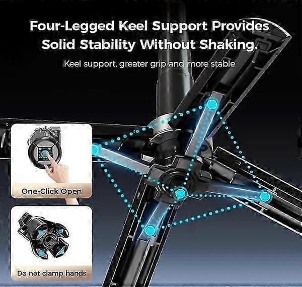 4-i-1 Multifunktionell Magnetisk Selfiestick, Universell 360° Rotation