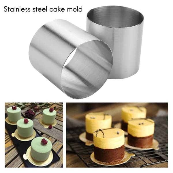 15 stk. Rustfrit Stål Mousse Ringe Runde Biscuit Cutter Kageform Køkken Bagekonditori Værktøj Fo
