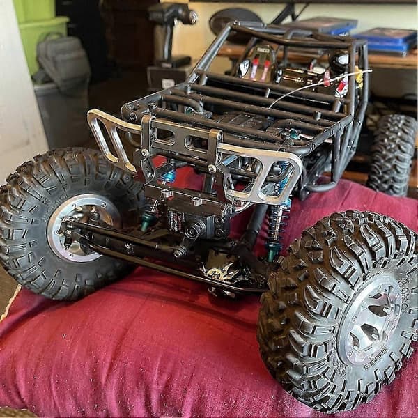 Metal Front Bumper Bull Bar til Axial Wraith Spawn 1/10 RC Crawler Bil Opgraderingsdele Tilbehør, B