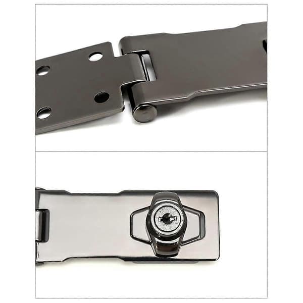 Nyckellås med hasp, 4-pack, 4 tum, vridknapp, skåpslås, nyckellås, säkerhetslås med Mo