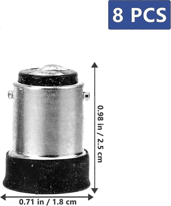 LED Lys Adapter - 8 stk Lampeholder Konvertere Pære Sokkel Adapter Pæreholder Tilbehør (b15 Til E14)