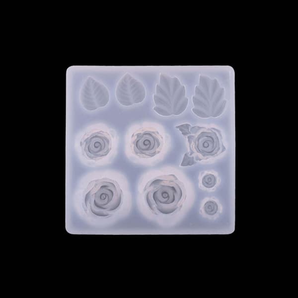 Smykker Epoxy Silikone Støbeforme Blomster Blade Resin Øreringe Forme-fg