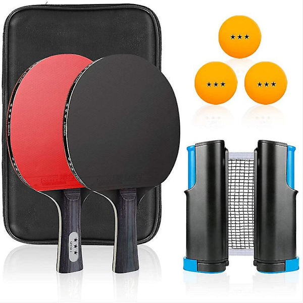 Bärbart Pingis Set | Bordtennis Set med Flex Net